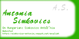 antonia simkovics business card